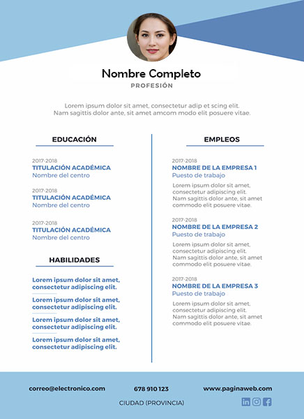 plantilla currículum cajero